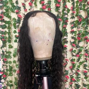 4x4 Light Brown Lace Closure Deep Wave Wig  24 Inch